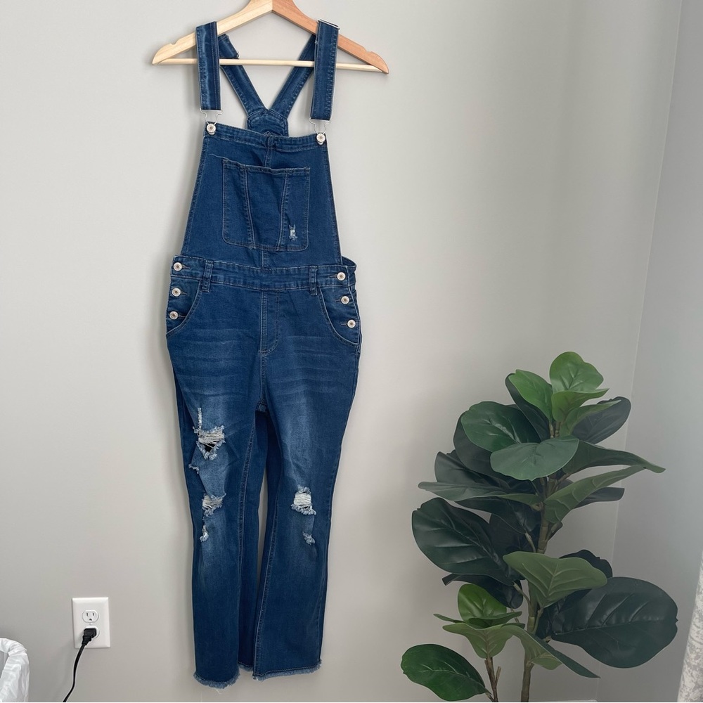 Distressed Bib Overalls Small